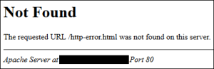 HTTP Error 404