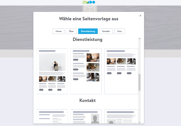 Firmenhomepage erstellen mit Jimdo Schritt 5.1