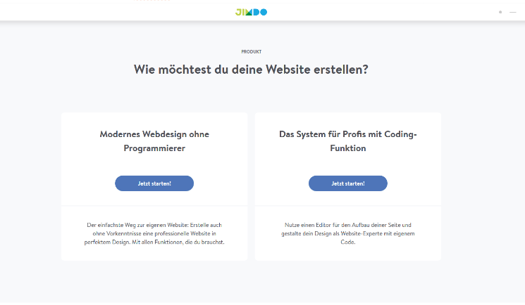 Firmenhomepage erstellen Jimdo Schritt 2 Teil2