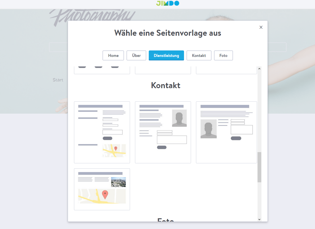 Fotografie Website erstellen mit Jimdo Schritt 8.2: Kontaktformular