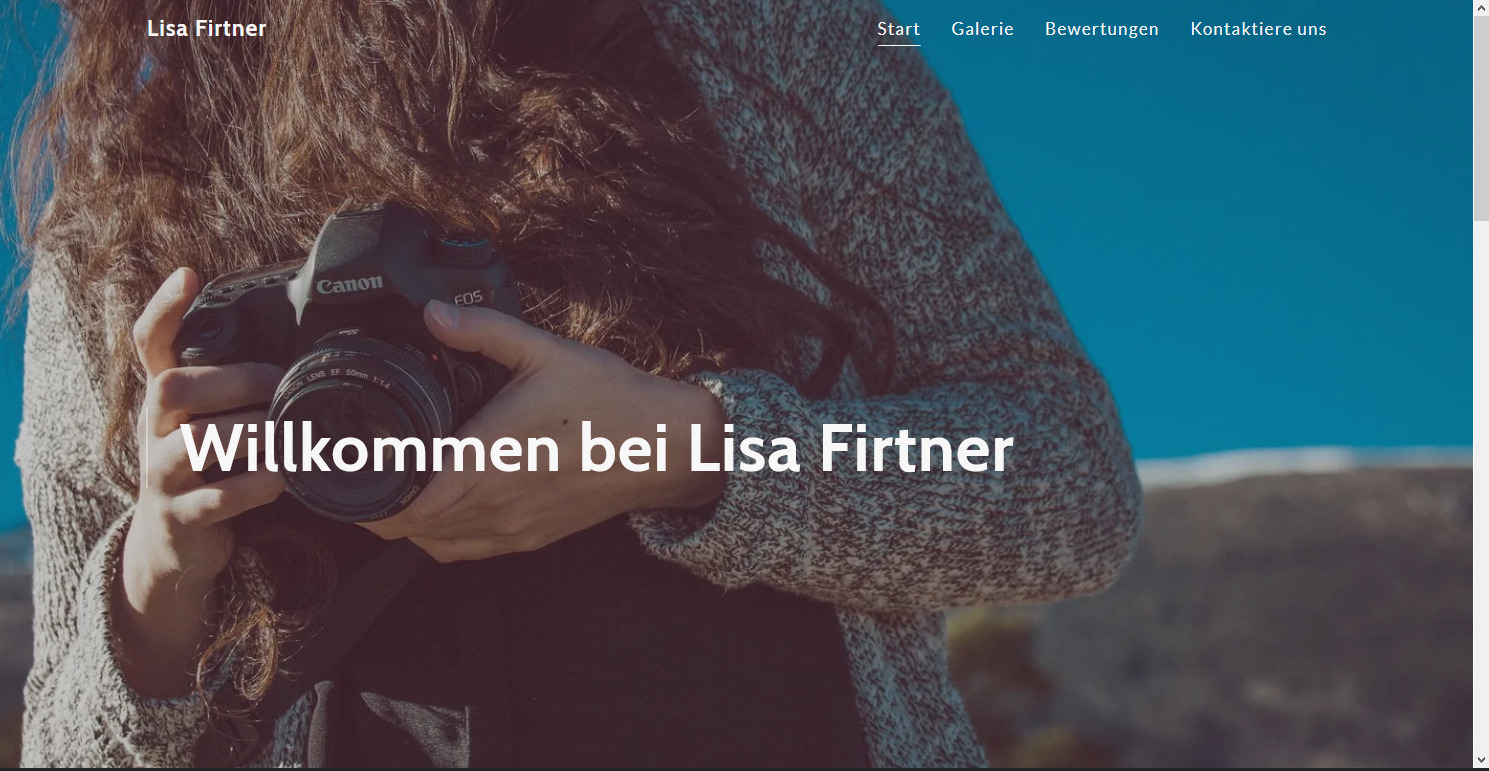 Fotografie Website erstellen GoDaddy Beispieltemplate 1