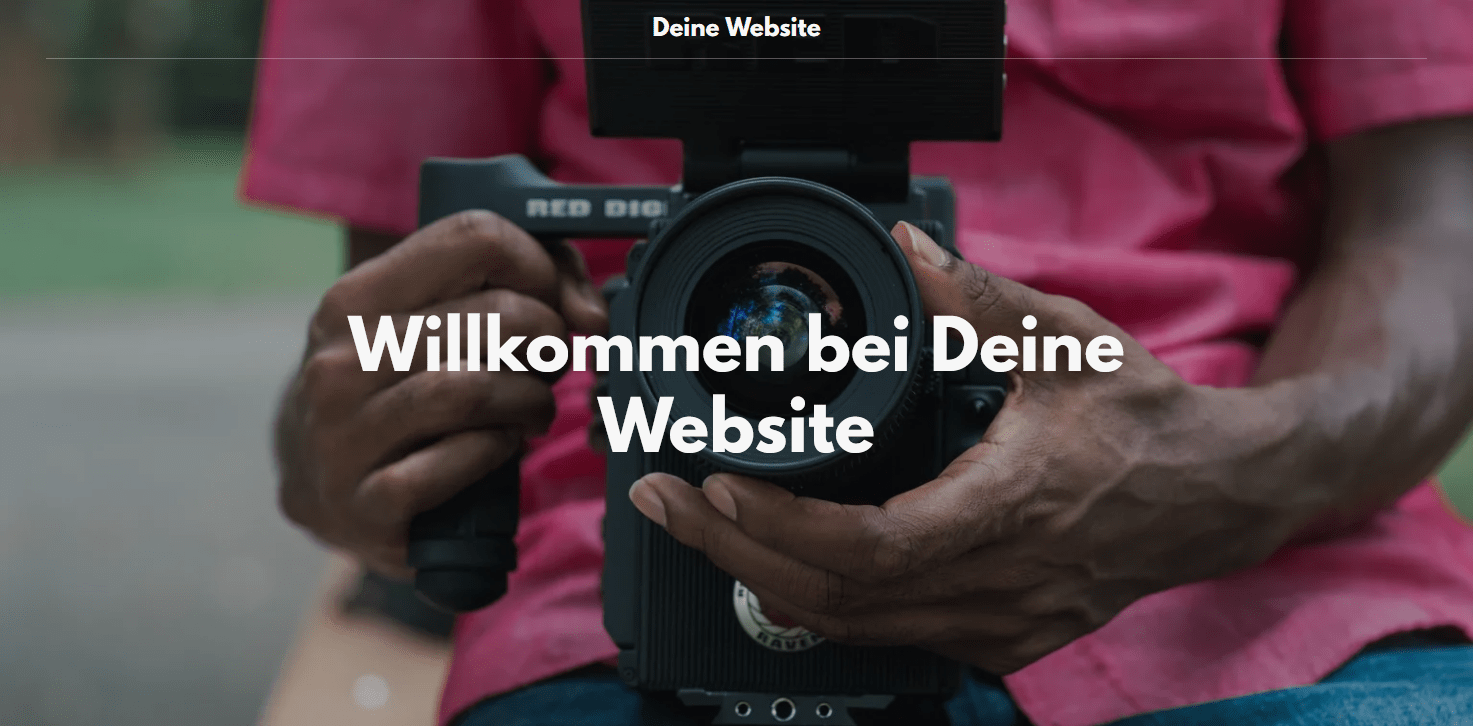 Fotografie Website erstellen GoDaddy Bespieltemplate 2