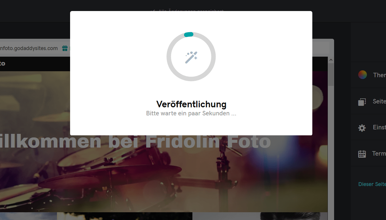 Fotografie Website erstellen mit GoDaddy Schritt 8.2