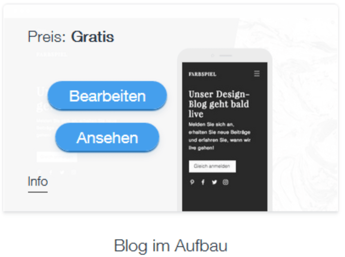 Professionelle Website erstellen mit Wix - Anleitung Schritt 7