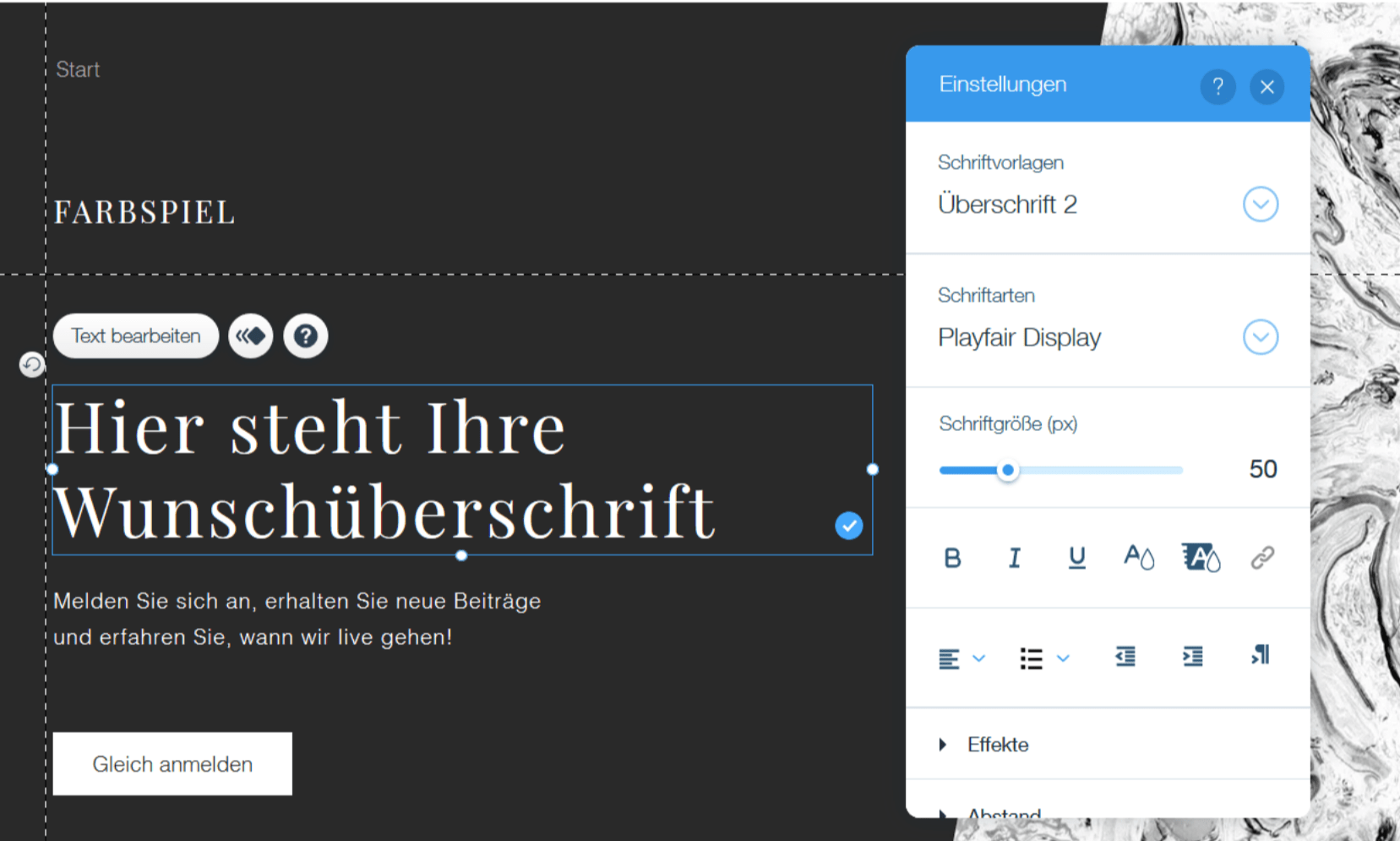 Professionelle Website erstellen mit Wix - Anleitung Schritt 12