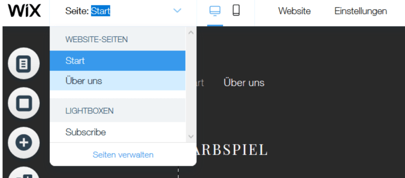 Professionelle Website erstellen mit Wix - Anleitung Schritt 17