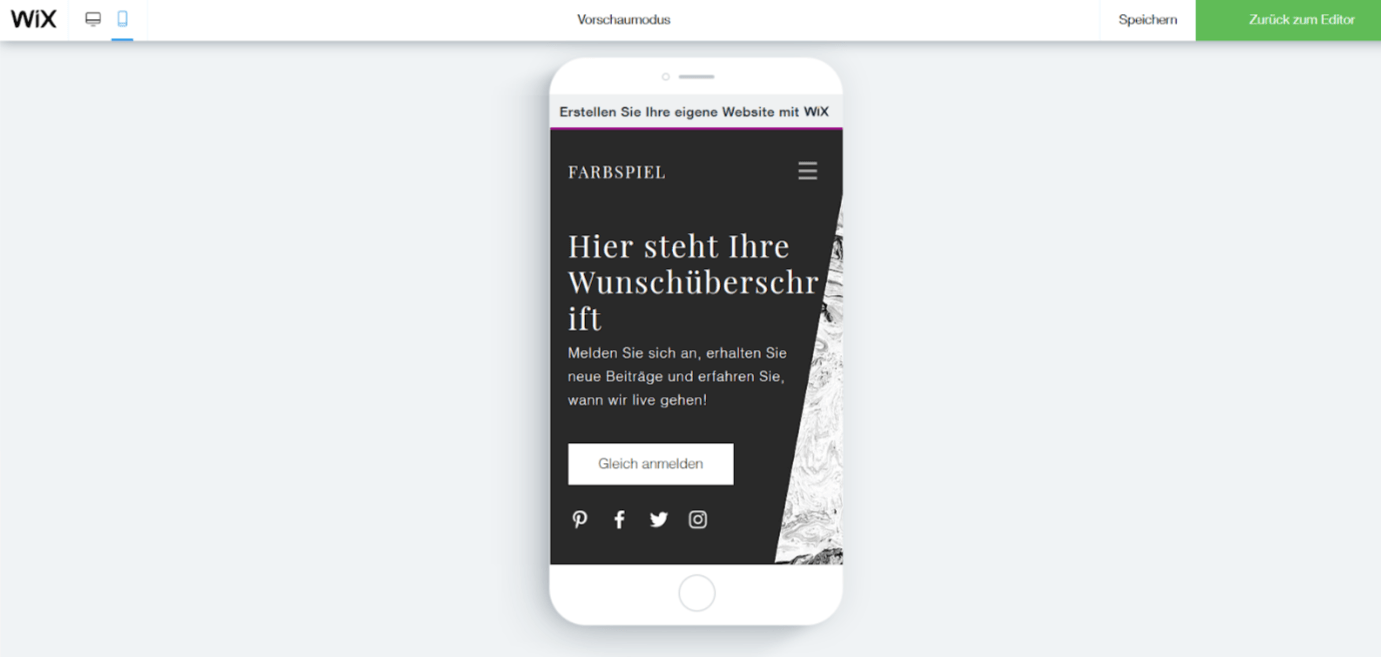 Professionelle Website erstellen mit Wix - Anleitung Schritt 21