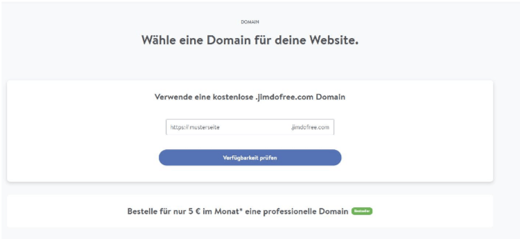 Professionelle Website erstellen mit Jimdo - Anleitung Schritt 2