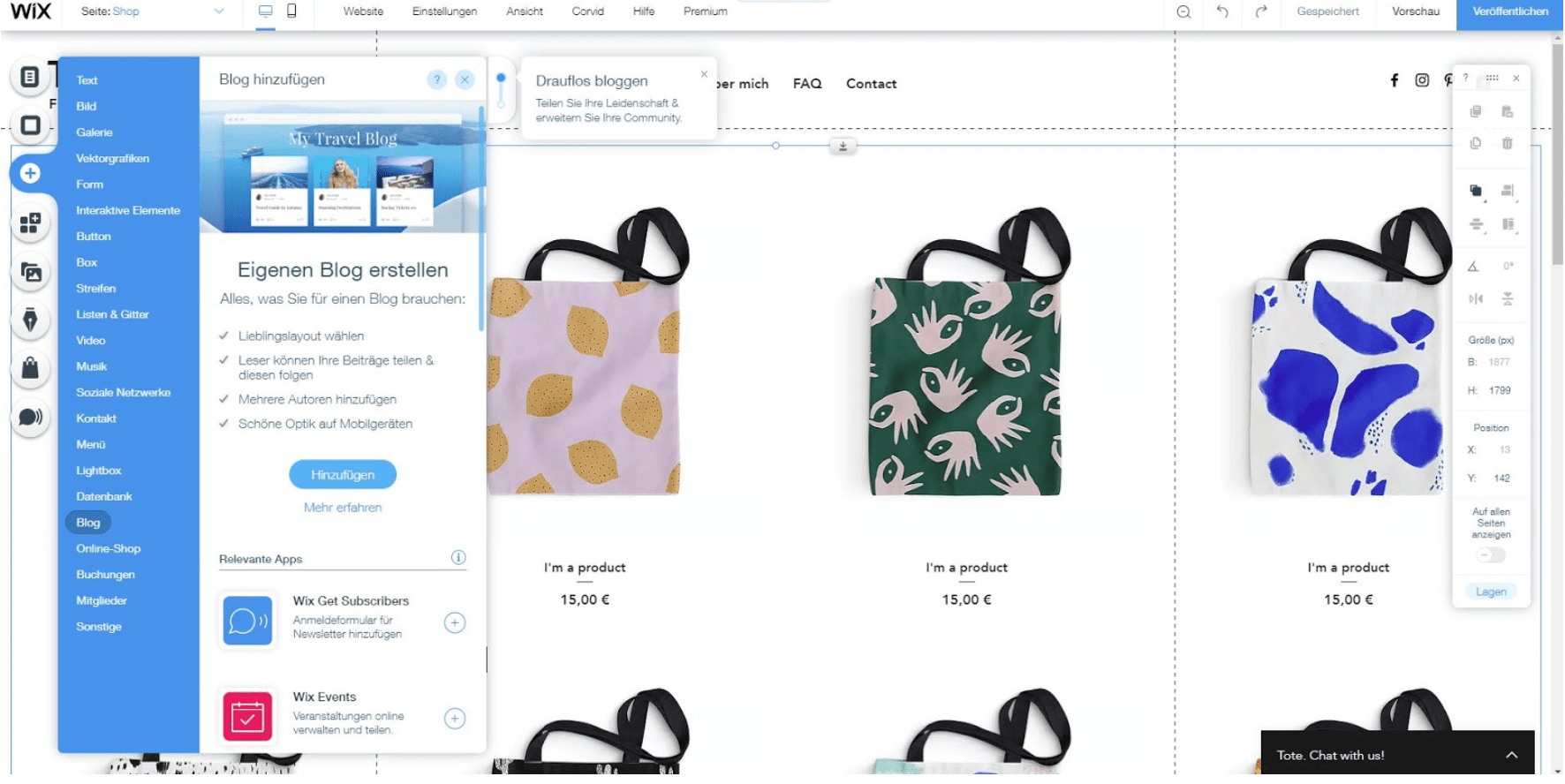Eigenen Online-Shop erstellen mit Wix - Anleitung Schritt 11
