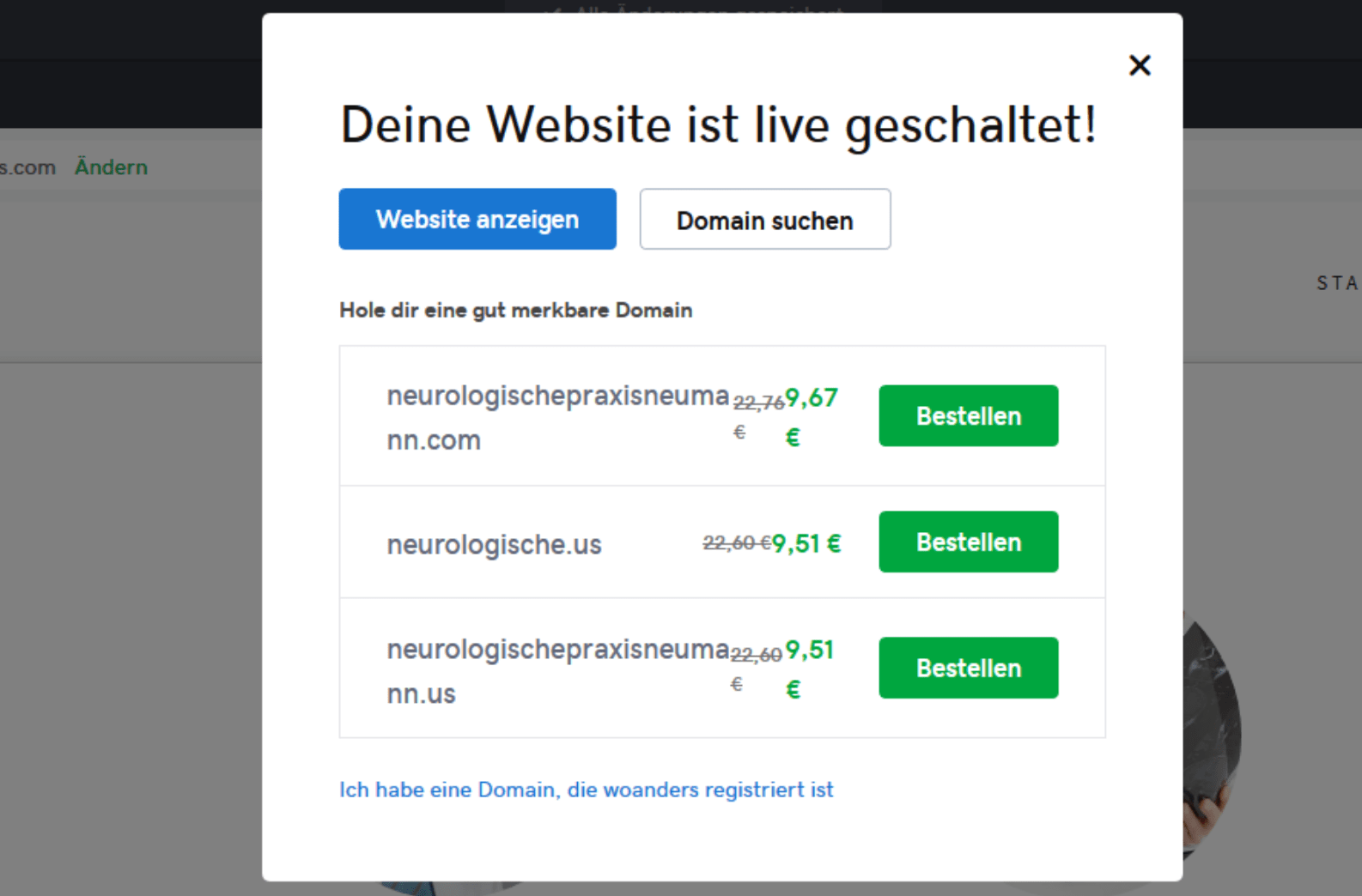 Website für Ärzte erstellen mit GoDaddy - Anleitung Schritt 15