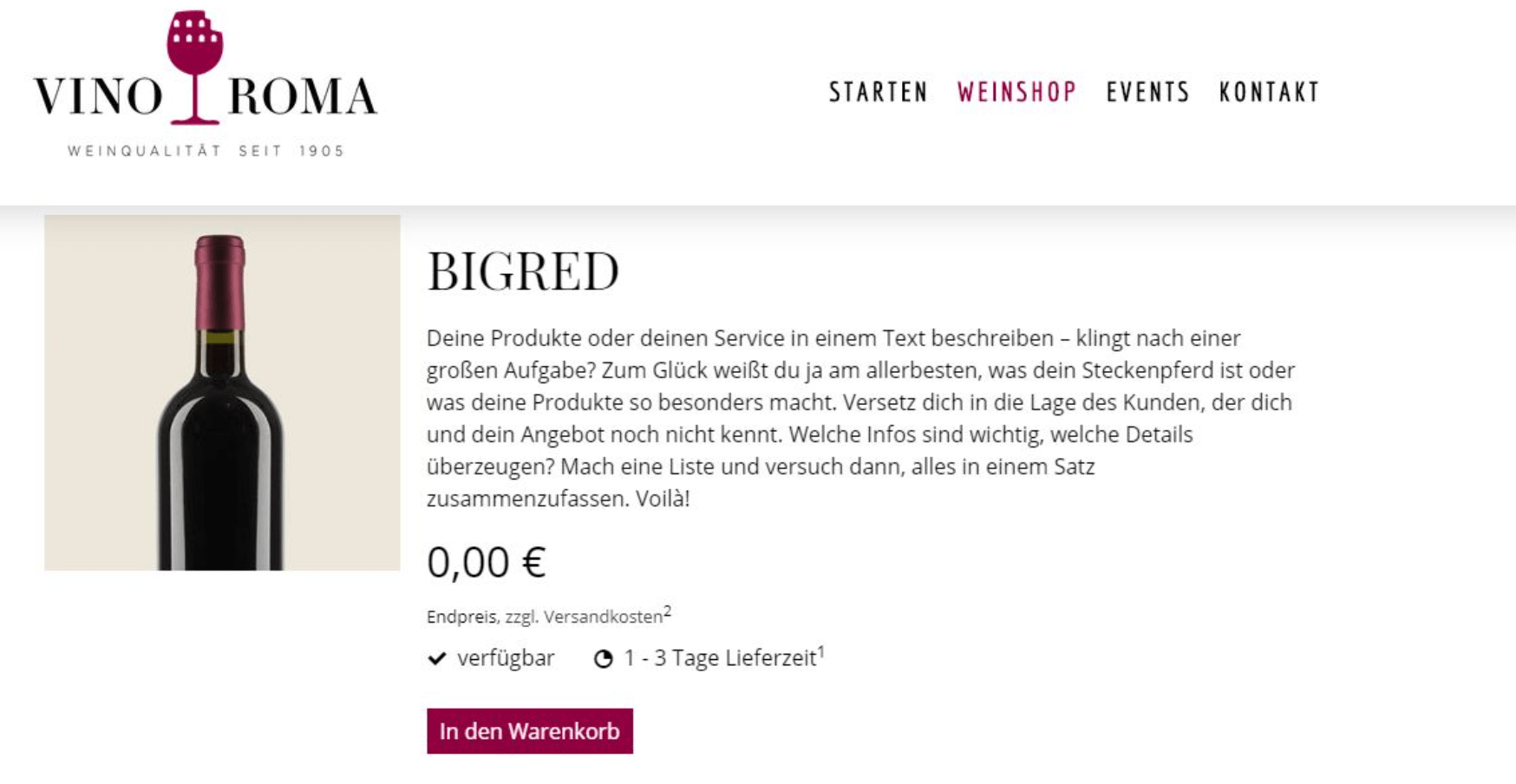 Eigenen Online-Shop erstellen - Beispiel 5