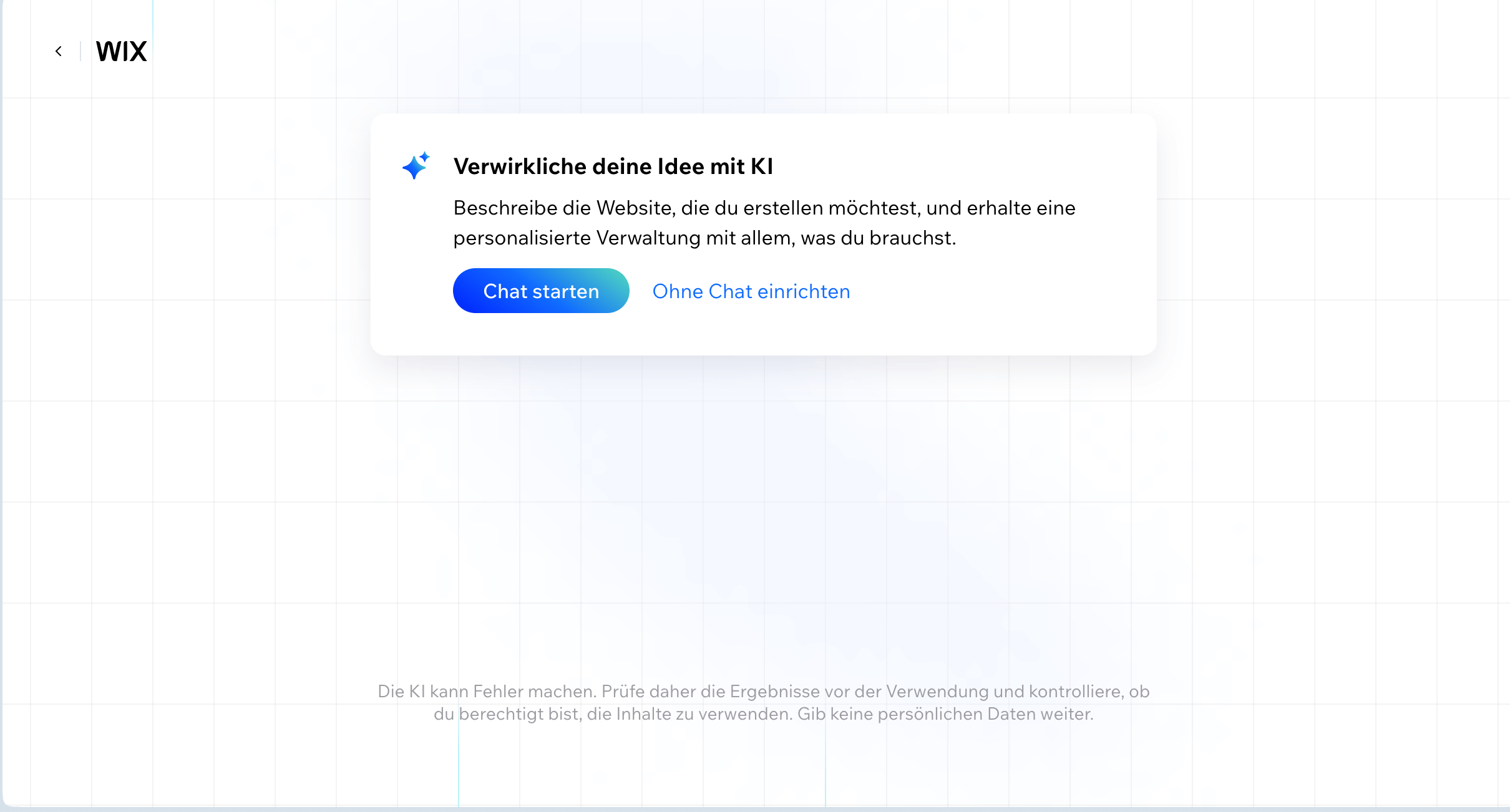 KI bei Wix