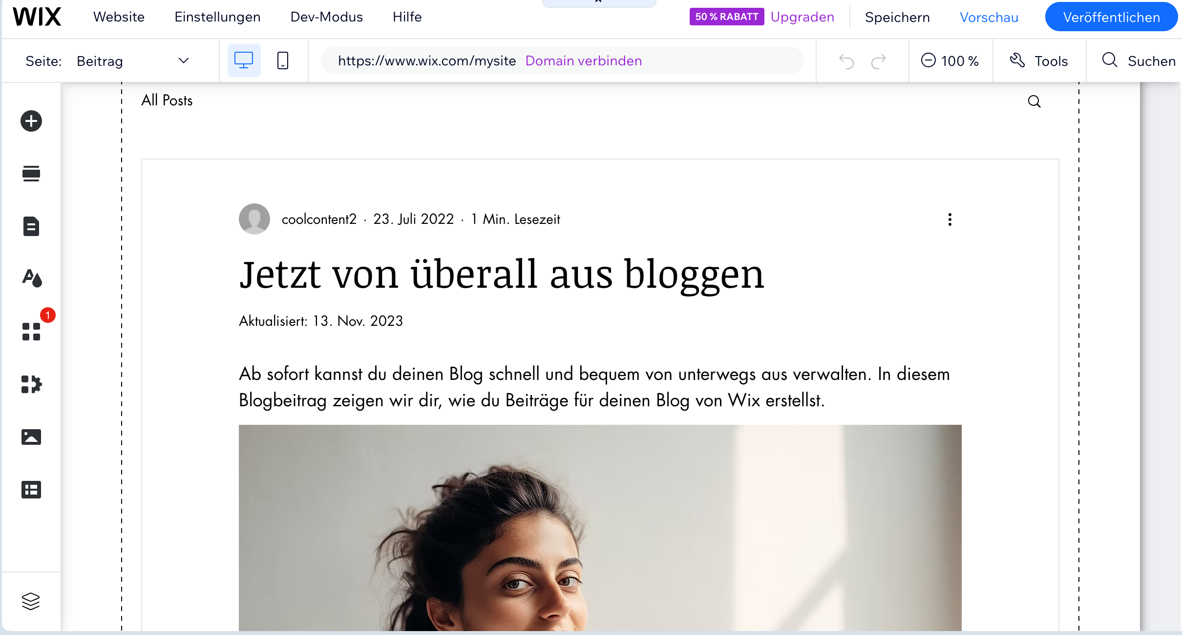 Reiseblog Wix