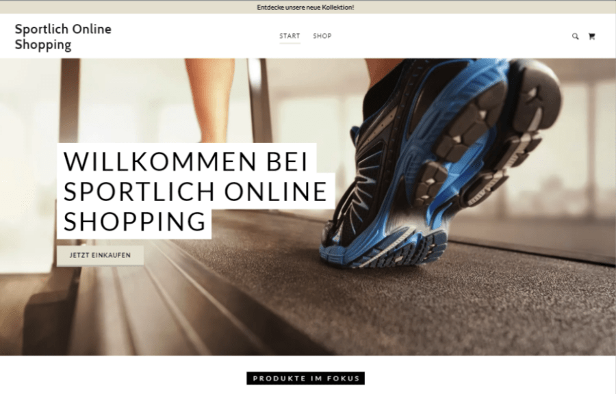 Website mit Online-Shop erstellen GoDaddy Beispieltemplate 3