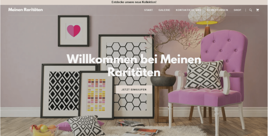 Website mit Online-Shop erstellen GoDaddy Beispieltemplate 3