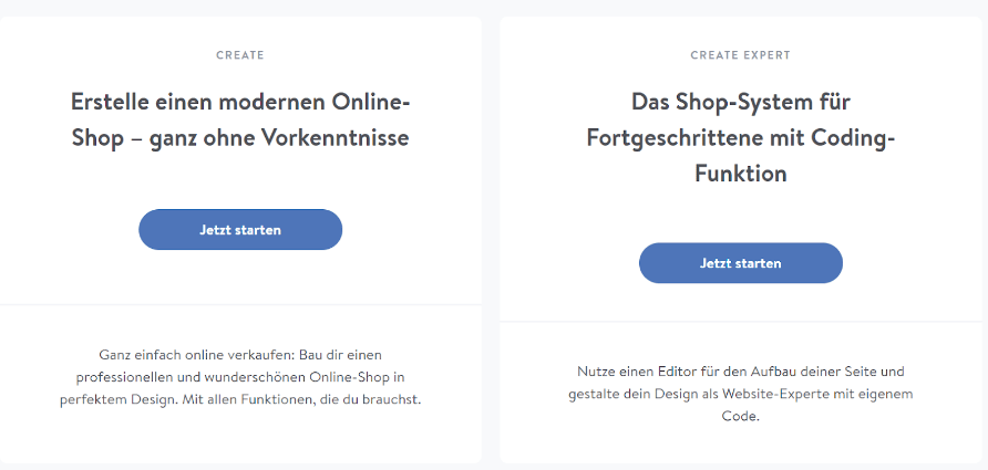 Website mit Online-Shop erstellen Jimdo Schritt 2