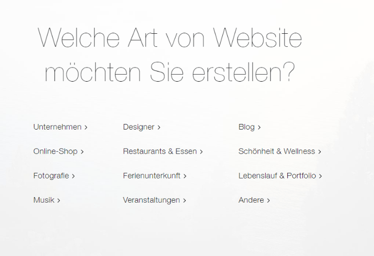 Website mit Online-Shop erstellen Wix Schritt 2