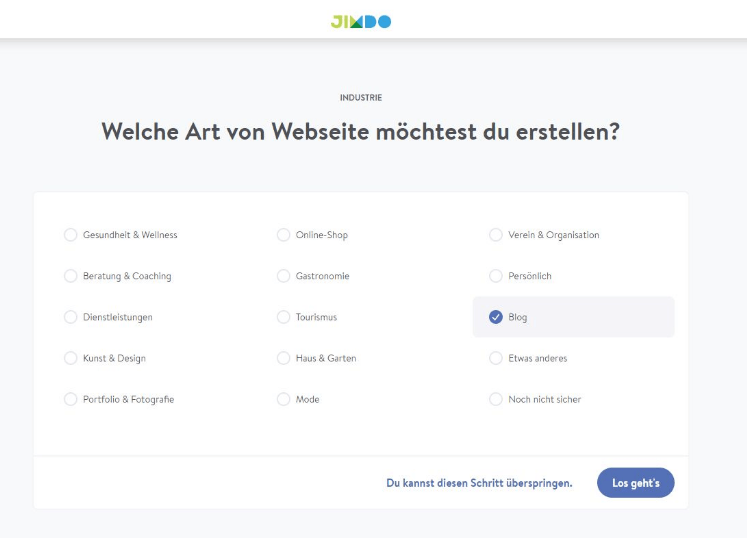 Website mit Online-Shop erstellen Jimdo Schritt 3: Shop