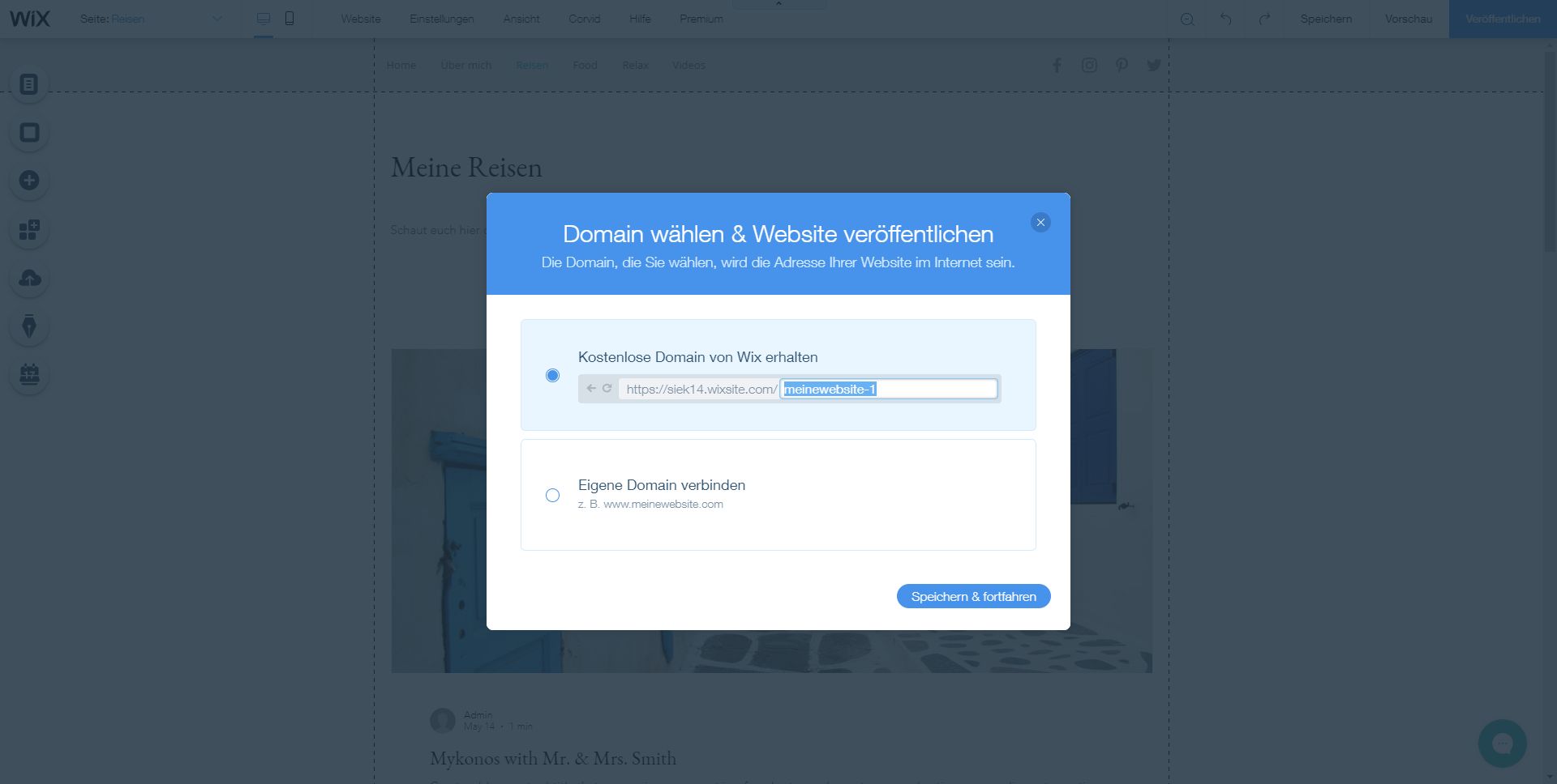 Wix im Test: Website erstellen Schritt 8