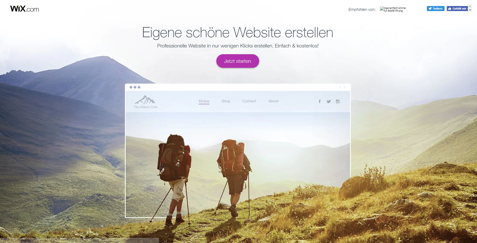 Wix im Test: Wesite erstellen Schritt 1