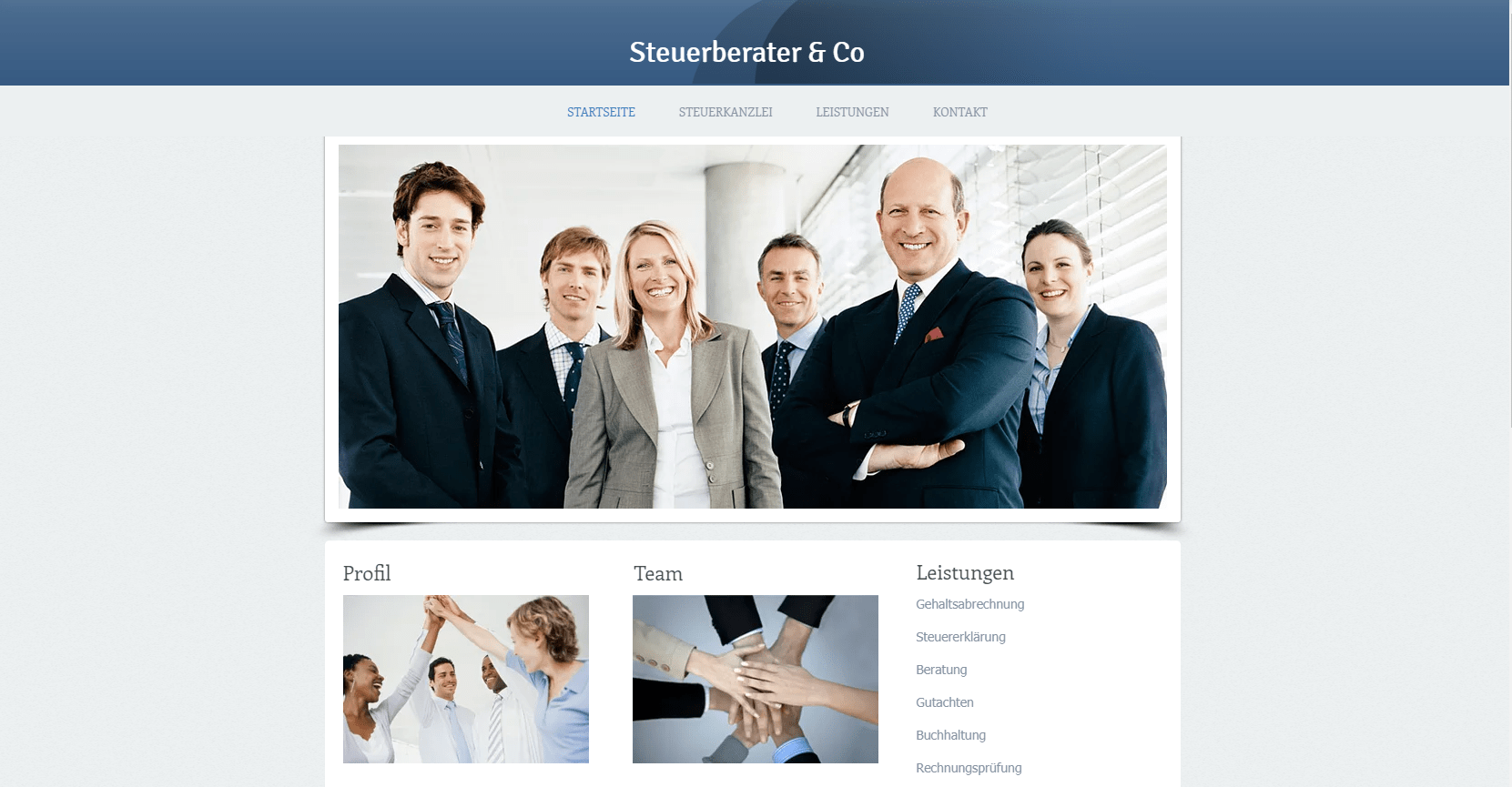 Website erstellen mit Mac (Webdesign): Wix Beispieltemplate 2