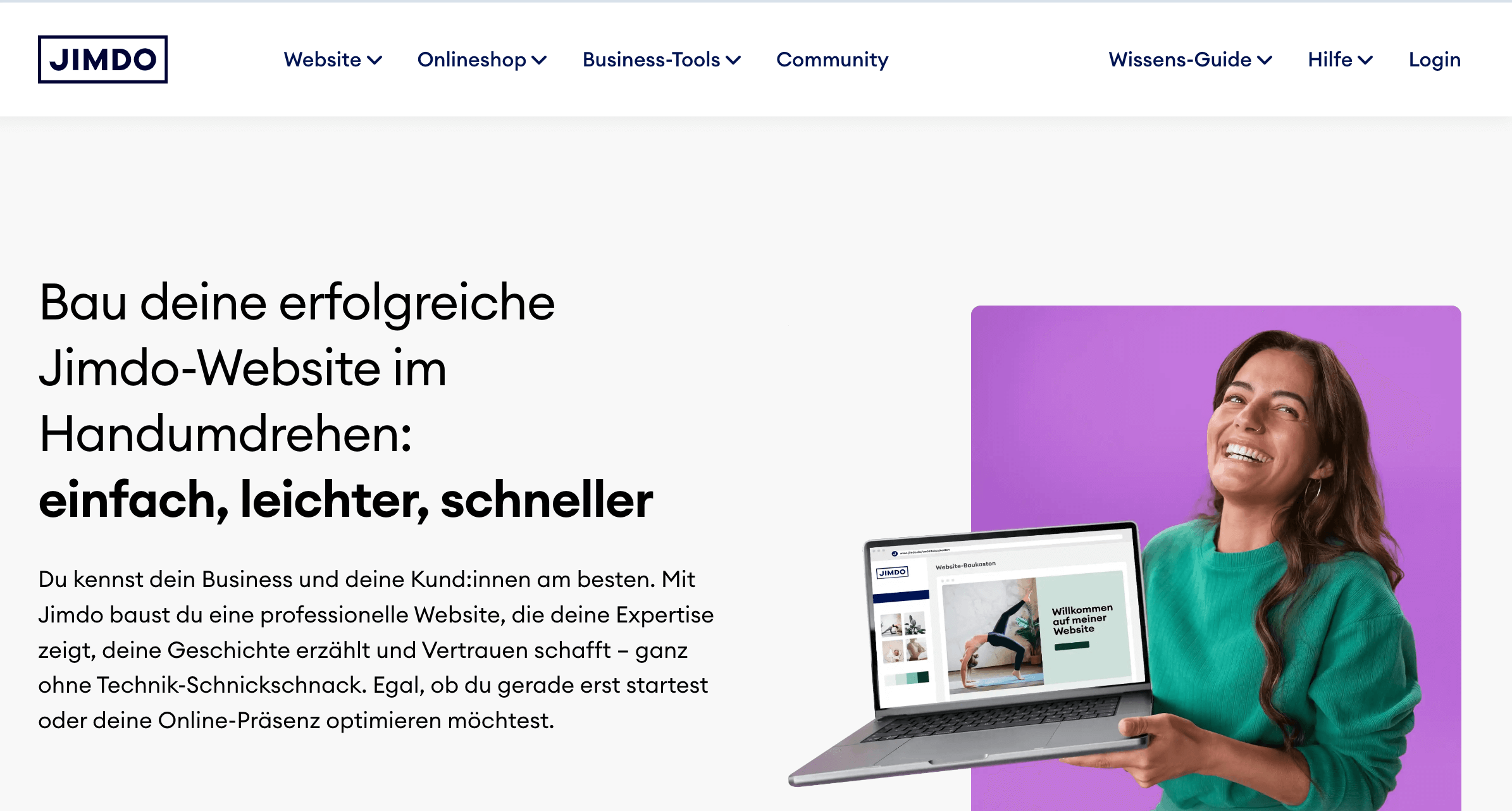 Jimdo Landingpage