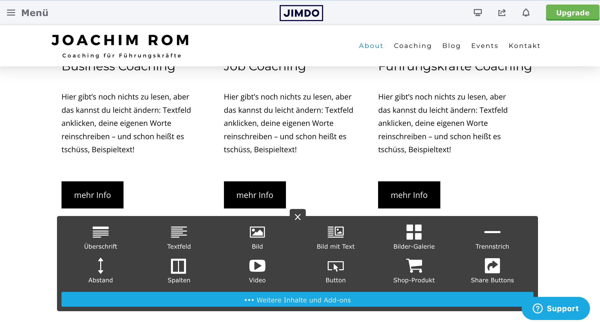 Jimdo Baukasten