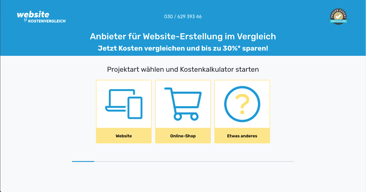Website Vergliechs Portal