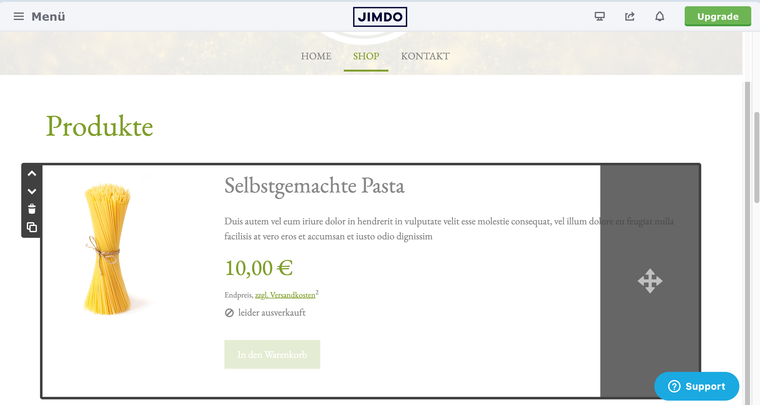 Produkte Jimdo Shop