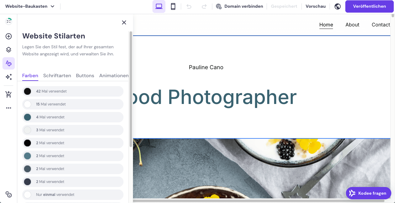 Hostinger Farbschema ändern