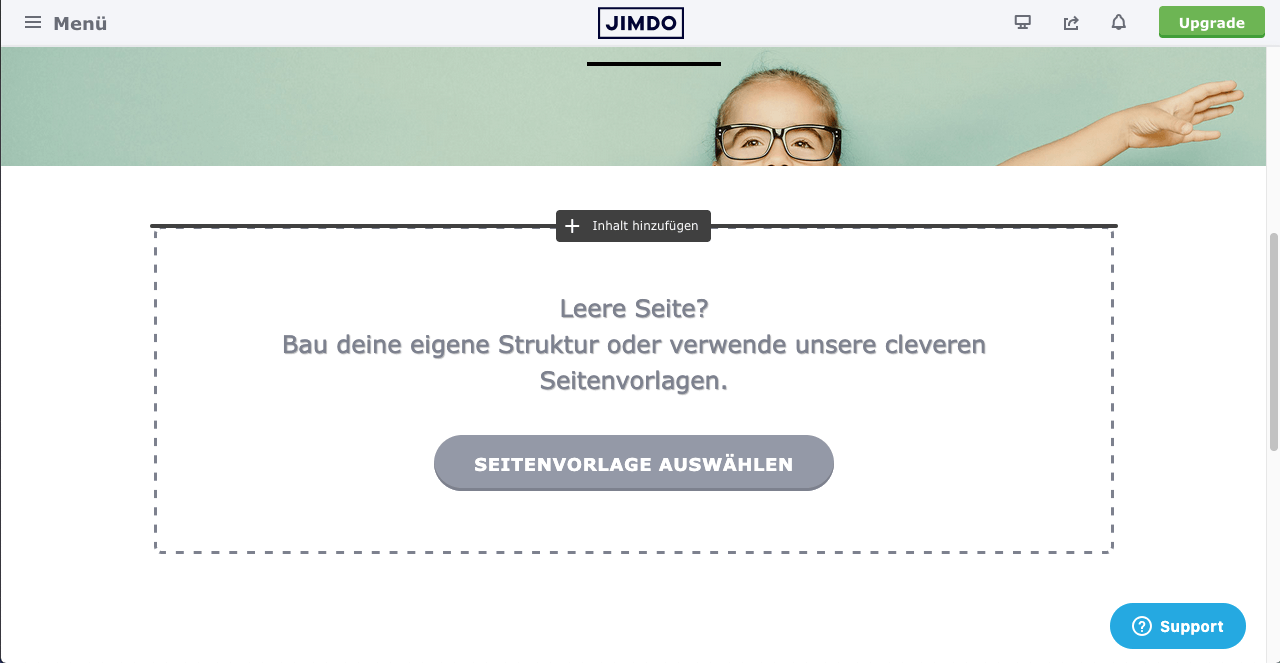 Jimdo Seitenvorlage
