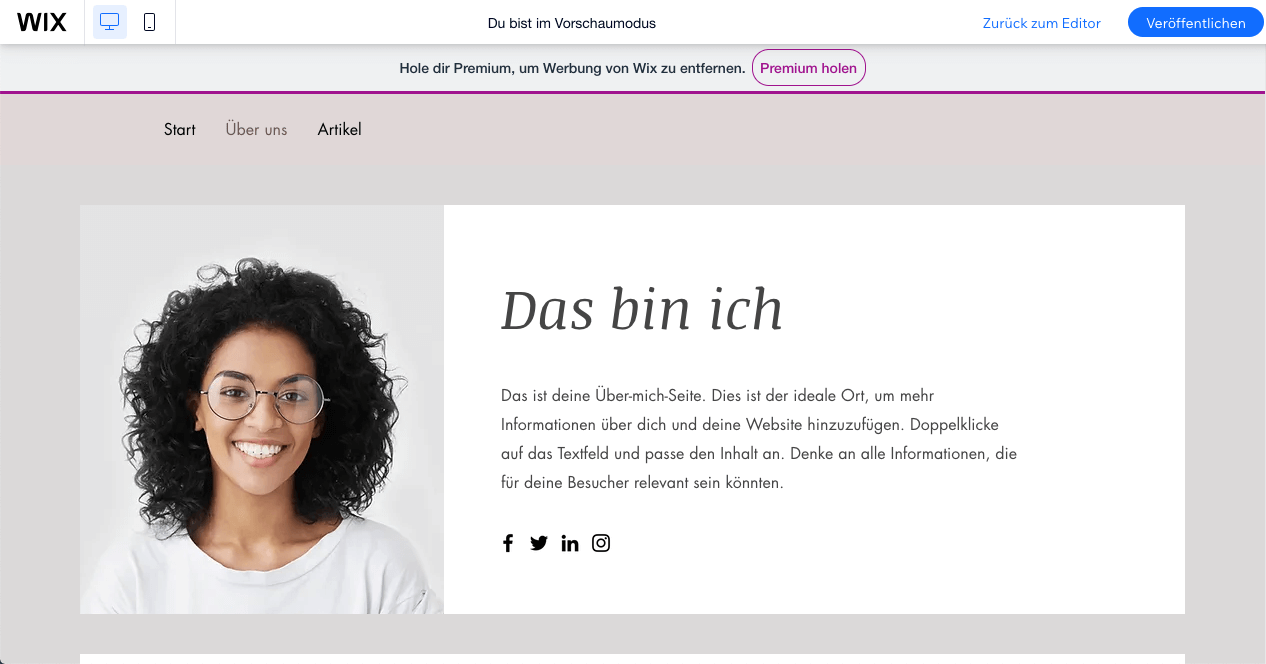 Wix Website testen