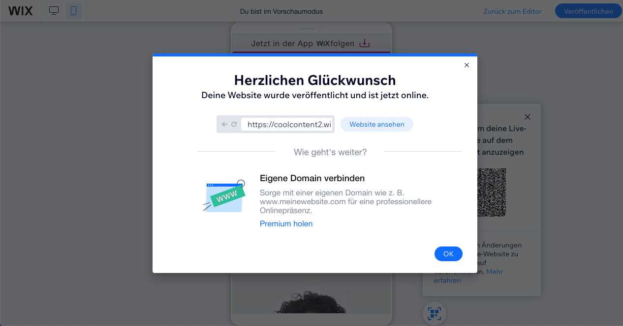 Wix veröffentlicht