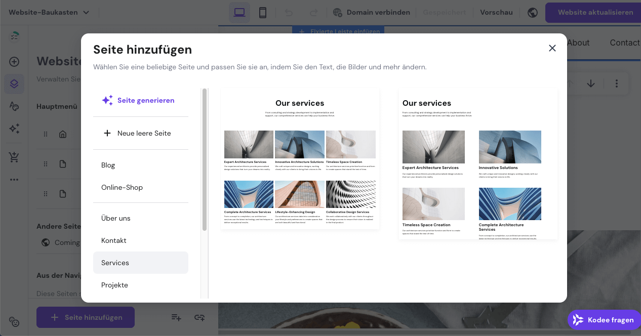Seiten Hostinger