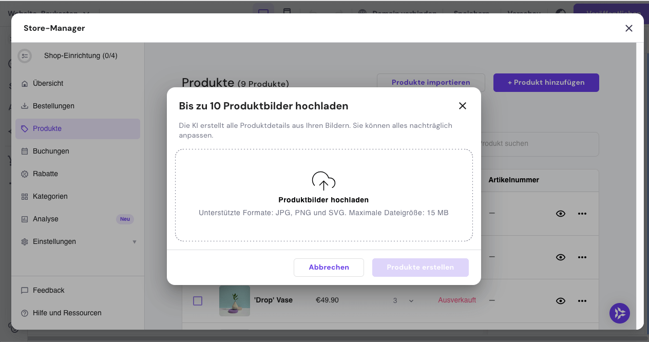 Bilder Shop Hostinger